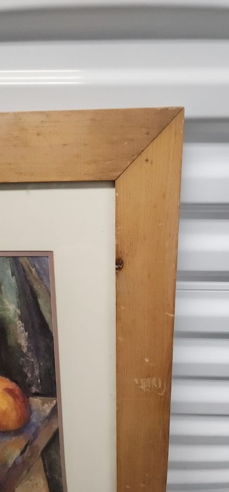 Paul Cézanne vintage framed print of his iconic 1900 painting "Still Life with Milk Jug and - 5