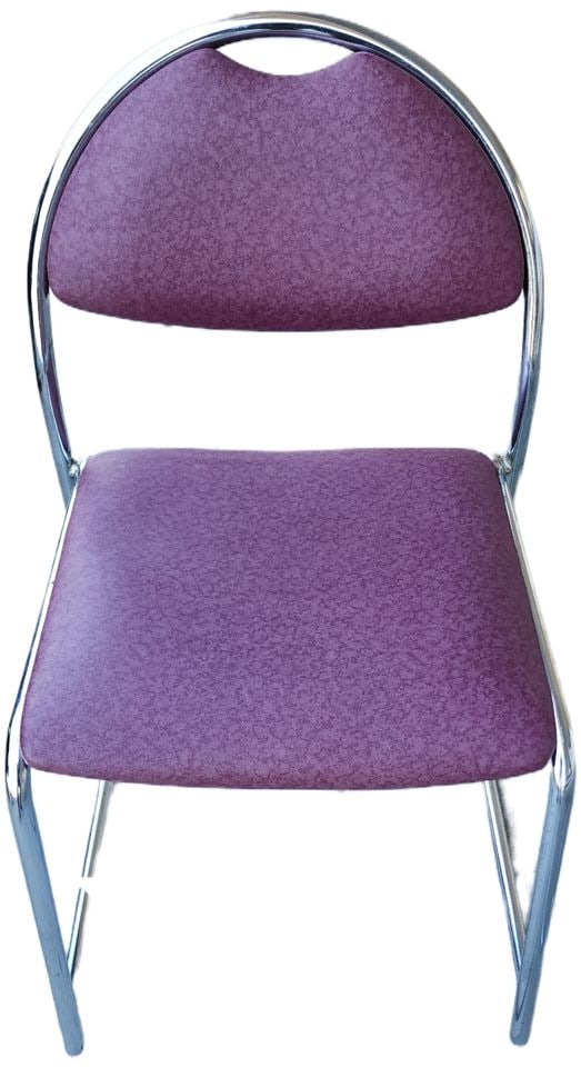 4 Original Lowenstein nickel Chrome 1970s stackable side chairs perfect for a dining room or office - 3