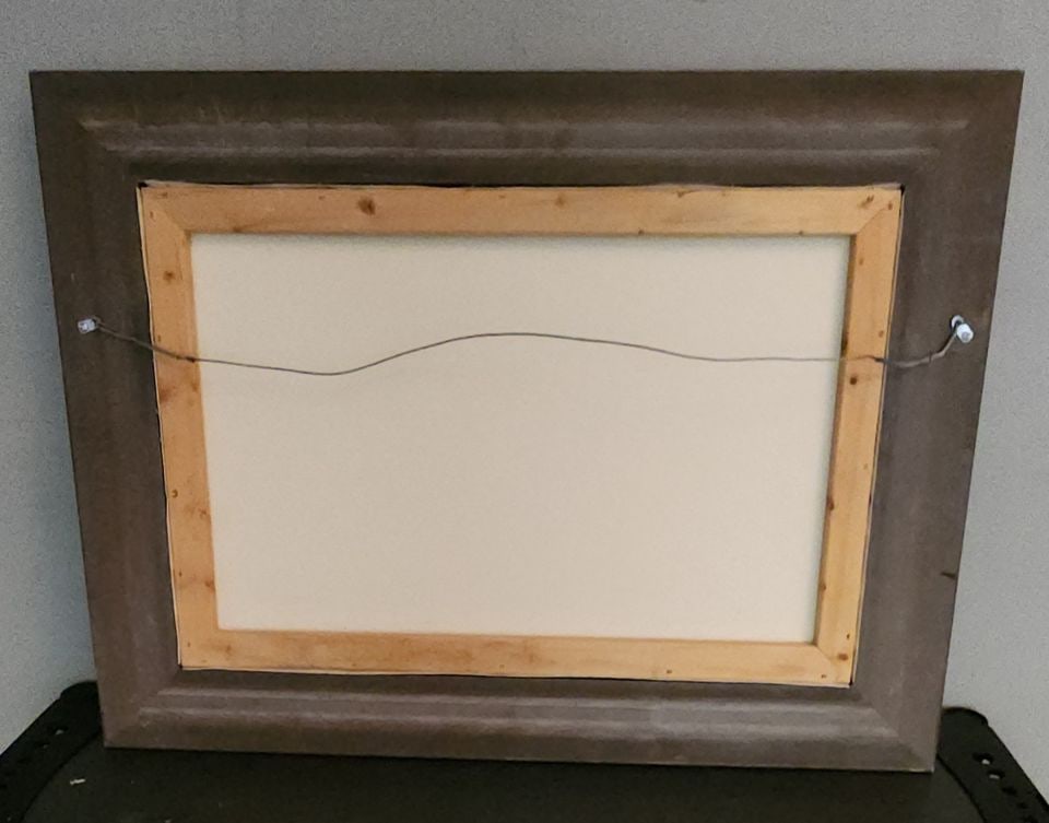 Captivating vintage impressionist oil painting of winter landscape housed in stunning luxury frame - 5