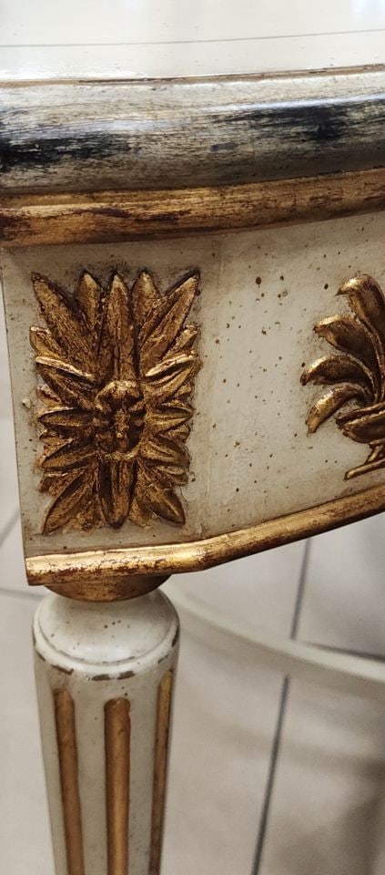 Magnificent Rare Vintage Neoclassical Italian Louis 16th Style Gilded Console. 61"x 22"x 32"h - 10