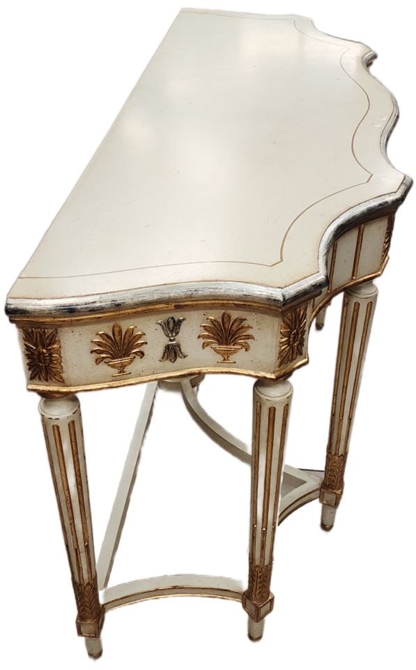 Magnificent Rare Vintage Neoclassical Italian Louis 16th Style Gilded Console. 61"x 22"x 32"h - 2