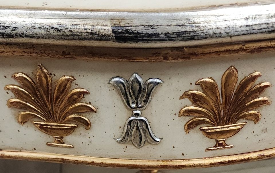 Magnificent Rare Vintage Neoclassical Italian Louis 16th Style Gilded Console. 61"x 22"x 32"h - 6