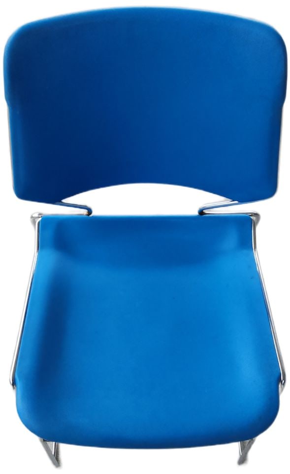 Pair of Mid-Century Blue Matrix Chairs by T. Tolleson for Krueger, 1970s - 2