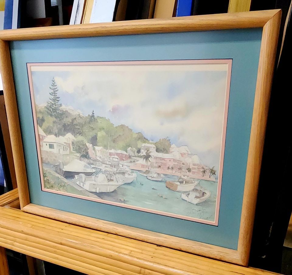 Vintage impasto-style impressionist oil painting of rowboats w/ rich texture and vibrant colors. - 2