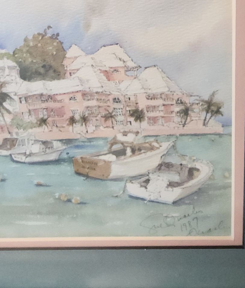 Vintage impasto-style impressionist oil painting of rowboats w/ rich texture and vibrant colors. - 4