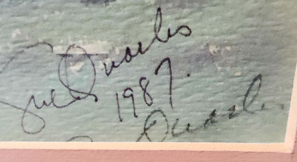 Vintage impasto-style impressionist oil painting of rowboats w/ rich texture and vibrant colors. - 6