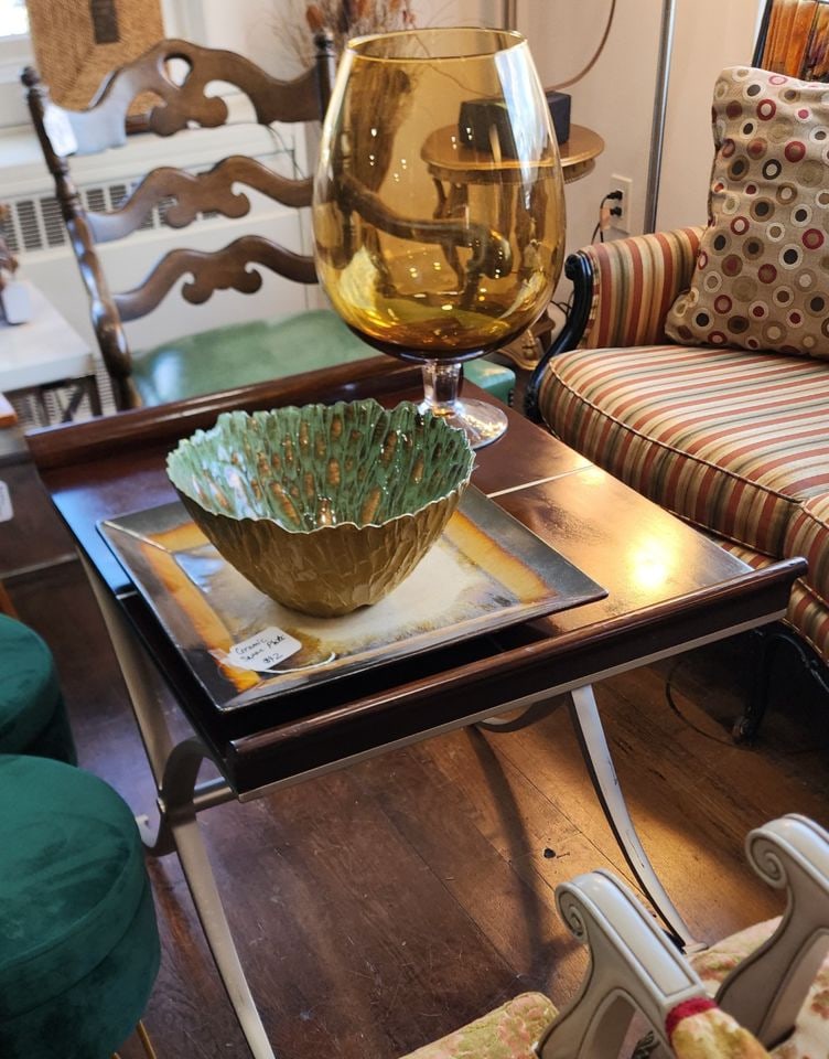 Vintage Klasseur International Designer Deco-Style Wood and Metal Large Accent Table - 3