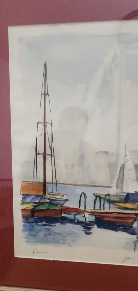 Wonderfully executed vintage mid-century signed original abstract impressionist lithograph w/ - 3