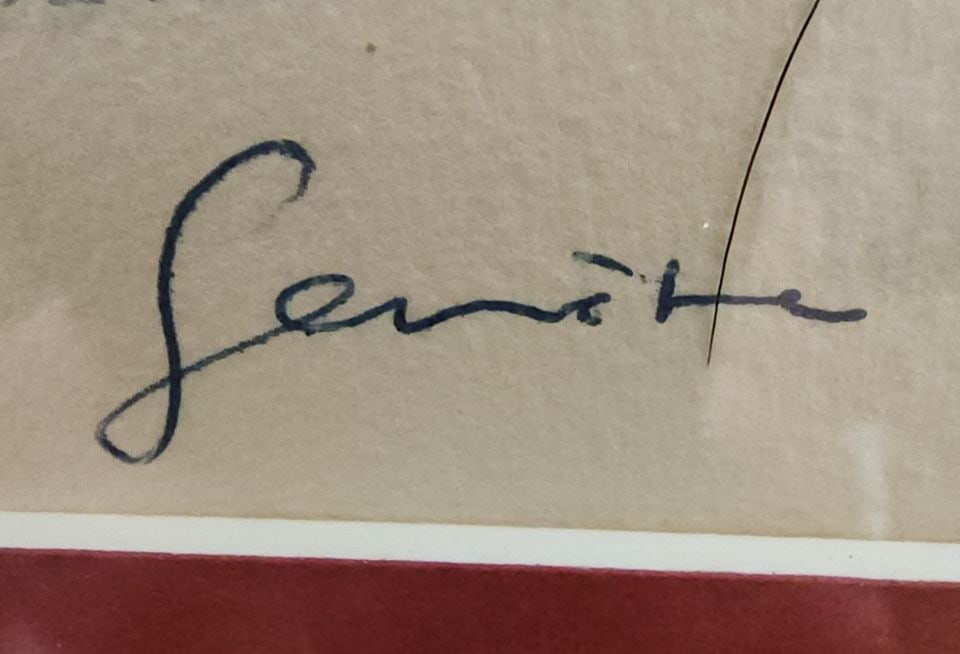 Wonderfully executed vintage mid-century signed original abstract impressionist lithograph w/ - 6