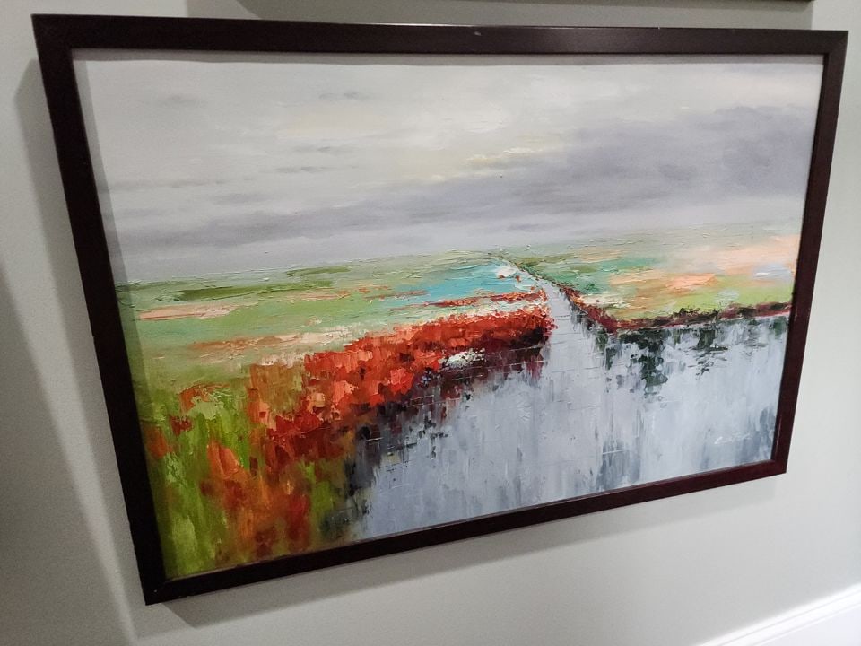 Beautiful Vintage landscape expressionist oil painting - 3