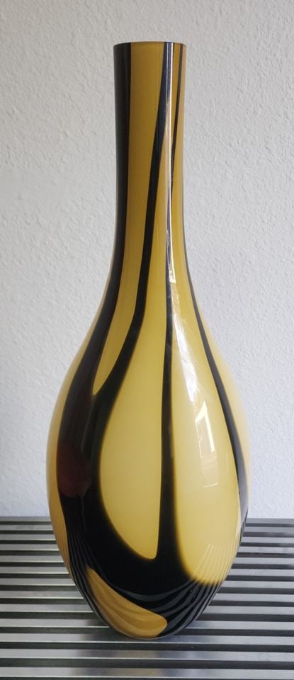 Vintage monumental 28" tall elegant art vase w/ with bold abstract design (1 of 5)