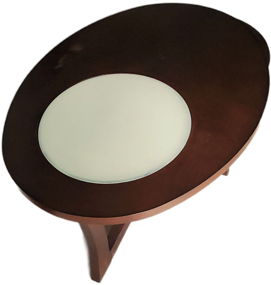 Mid-Century Modern "Alice Cocktail Table" w/ artistic 2 tier sculptural look. 48W X 28D X 20W - 4