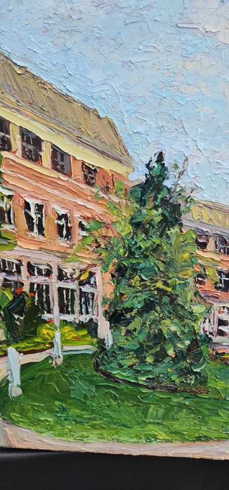 James Chillington, Award-Winning CT artist, masterful pallet knife impressionist landscape. Signed. - 3