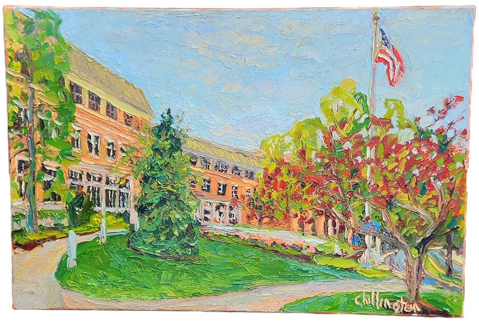 James Chillington, Award-Winning CT artist, masterful pallet knife impressionist landscape. Signed. - 4