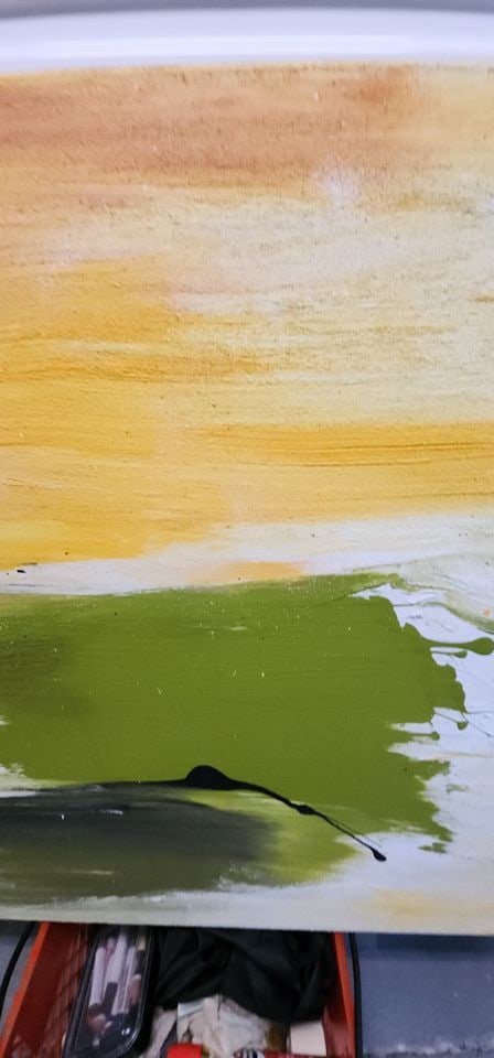 Large powerful mid-century impasto original abstract oil painting. Circa 70s. - 4