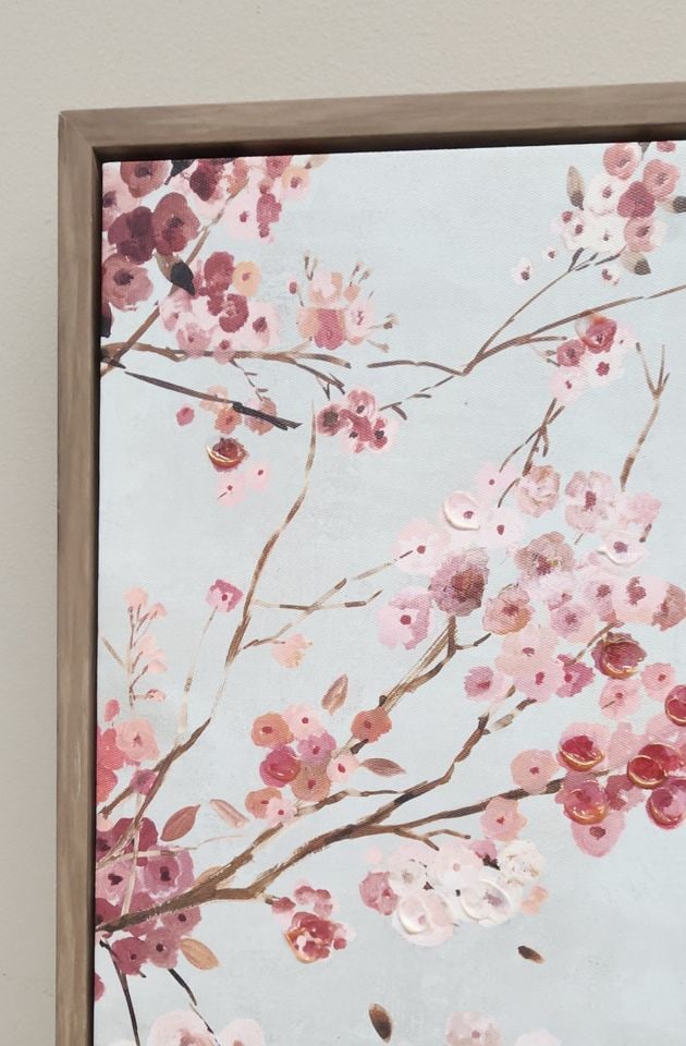 Allison Pearce "Paris in the Spring" Giclee impasto oil print w/ wonderful cherry blossoms. - 6