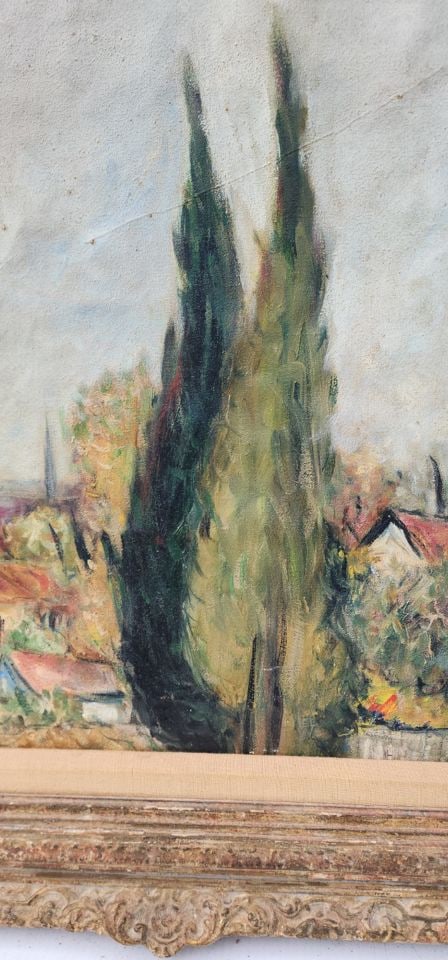 A. Zaskick, Signed Circa 1943, Exquisite Original Oil Painting of European Landscape. - 4