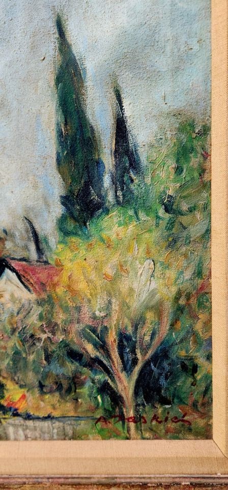 A. Zaskick, Signed Circa 1943, Exquisite Original Oil Painting of European Landscape. - 6