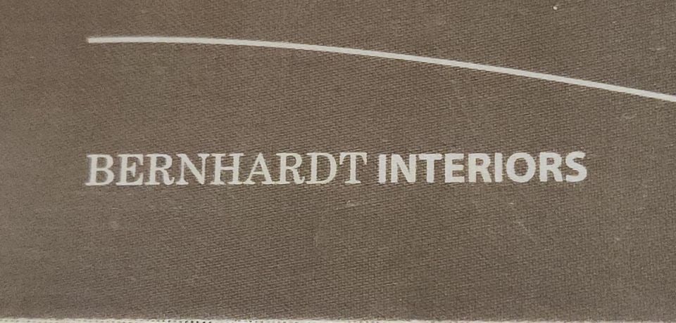 Elegant vintage Bauhaus/Deco style 7' sofa by NC Burnhardt Interiors down-filled w/ suede-type - 4