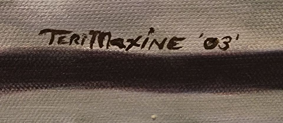 Signed Vintage floral still life expressionist oil painting with brilliant color palette - 2