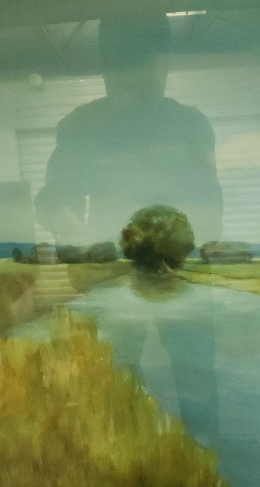 Captivating expressionist lithograph of wetlands seascape. Facisimile signed. - 3