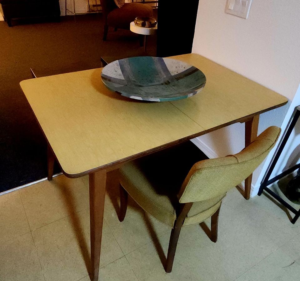 Hale Company Vintage Mid-Century Modern wood dining table w/ classic laminated top 47L x 32W x 30H - 2