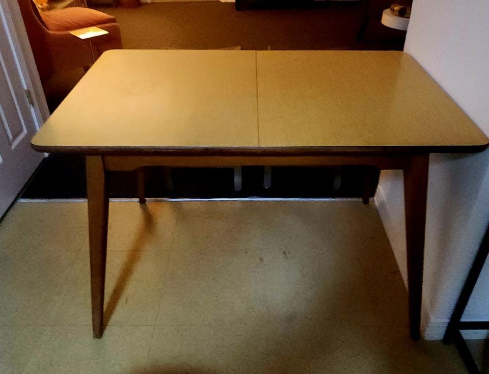 Hale Company Vintage Mid-Century Modern wood dining table w/ classic laminated top 47L x 32W x 30H - 3