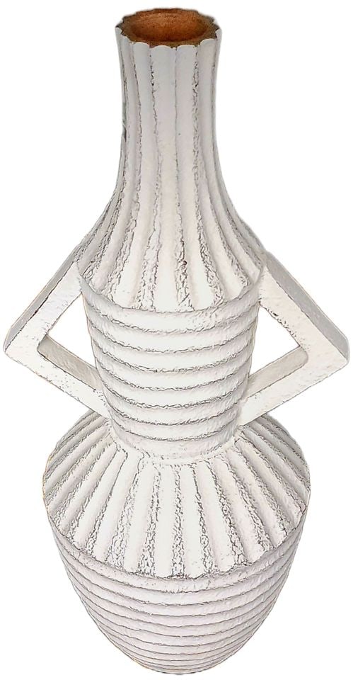 Artful Postmodern painted wood sculpture vase depicting female figure - 3