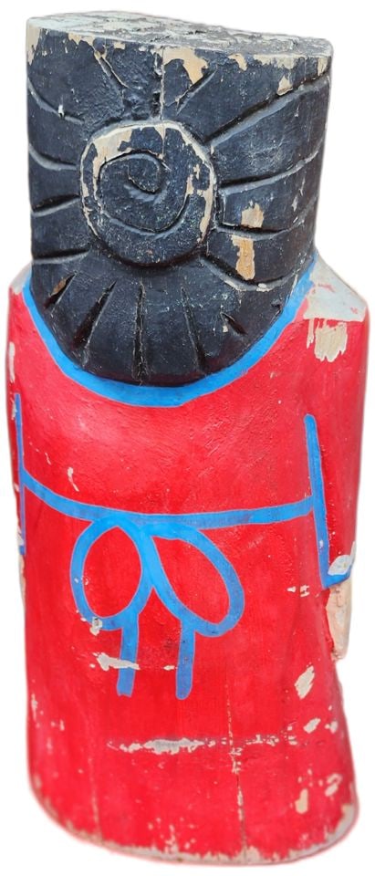 Judaica Art • Pair of incredible Vintage hand-painted folk art wooden carved Hasidic figures - 6