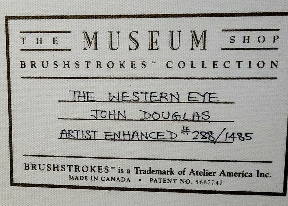 The Western Eye by John Douglas, Ltd Edition 45x51 cubist mixed media hand-enhanced giclee work w/ - 4
