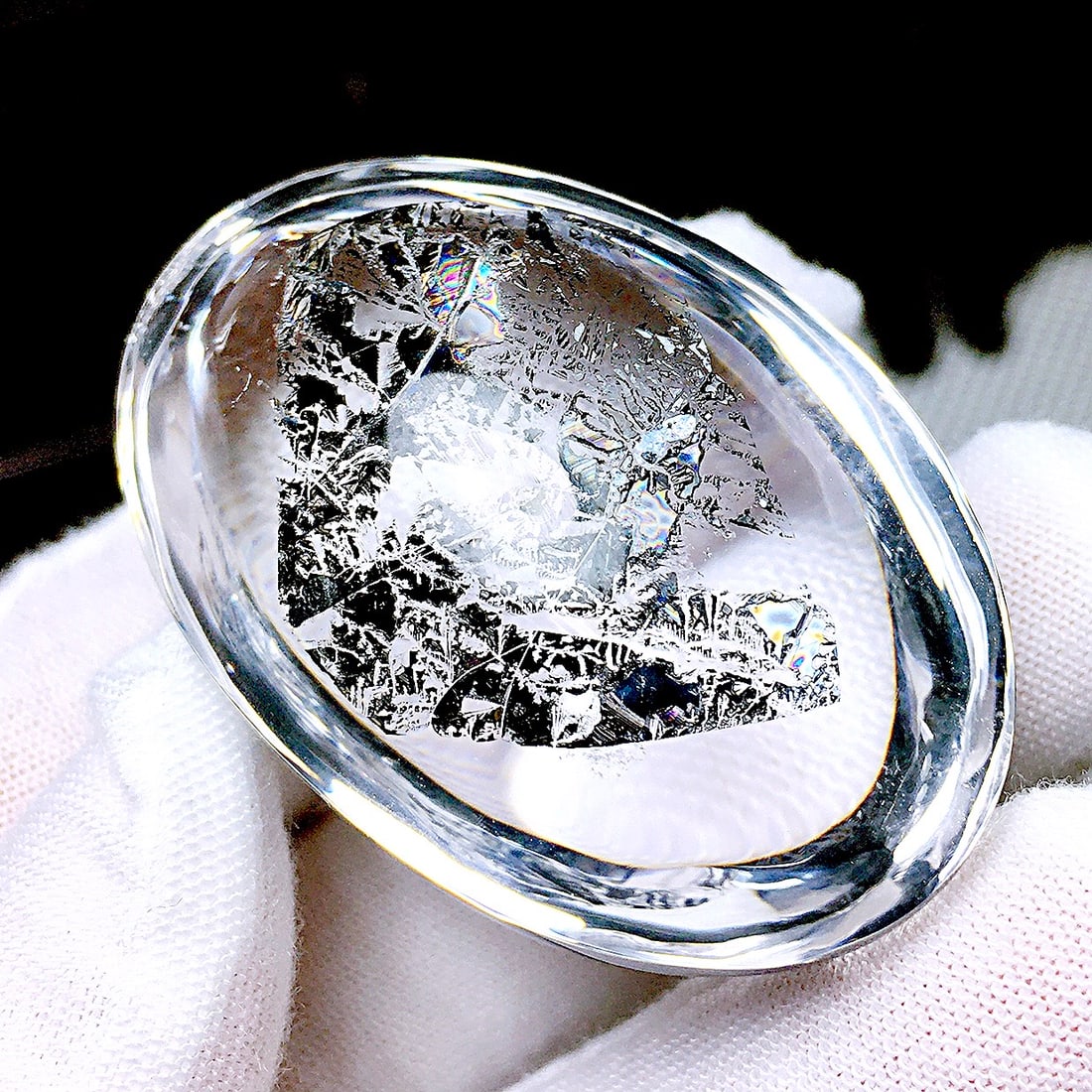 Natural Rainbow Glaze Mica Sheet Full Wrap Pendant - 6