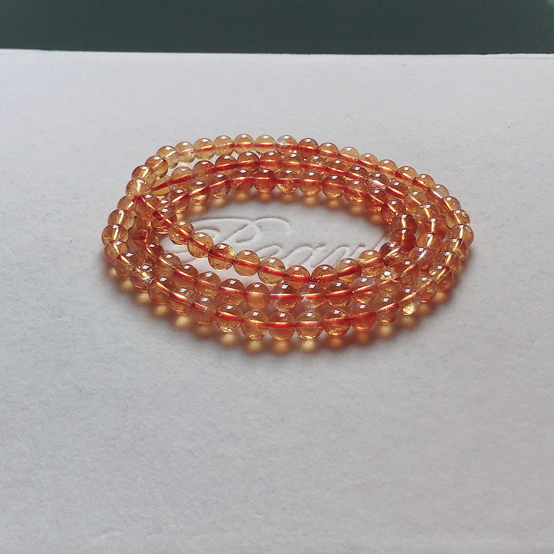 Natural Yellow Quartz Multi-strand Bracelet - 3