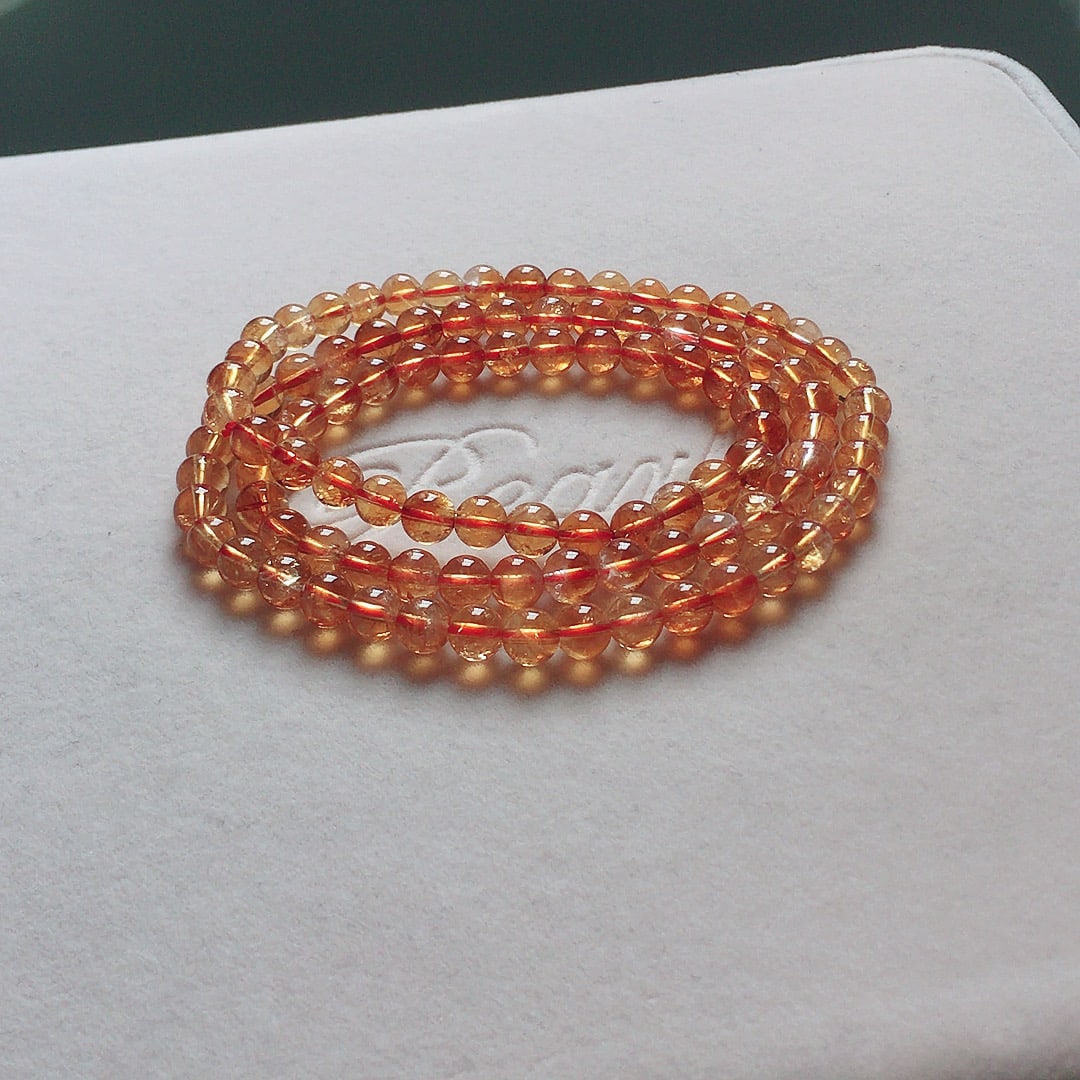 Natural Yellow Quartz Multi-strand Bracelet - 4