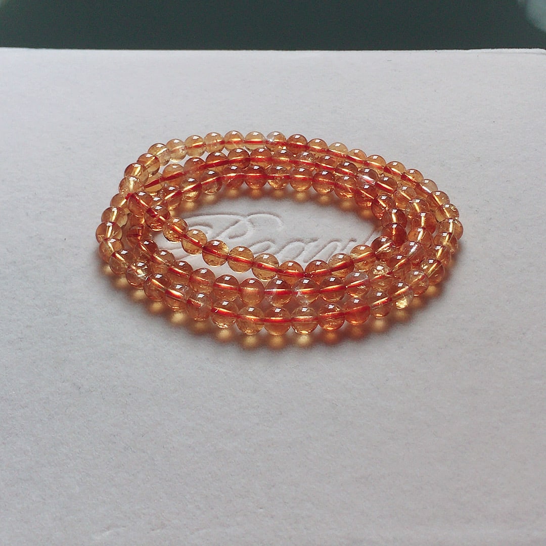 Natural Yellow Quartz Multi-strand Bracelet - 5