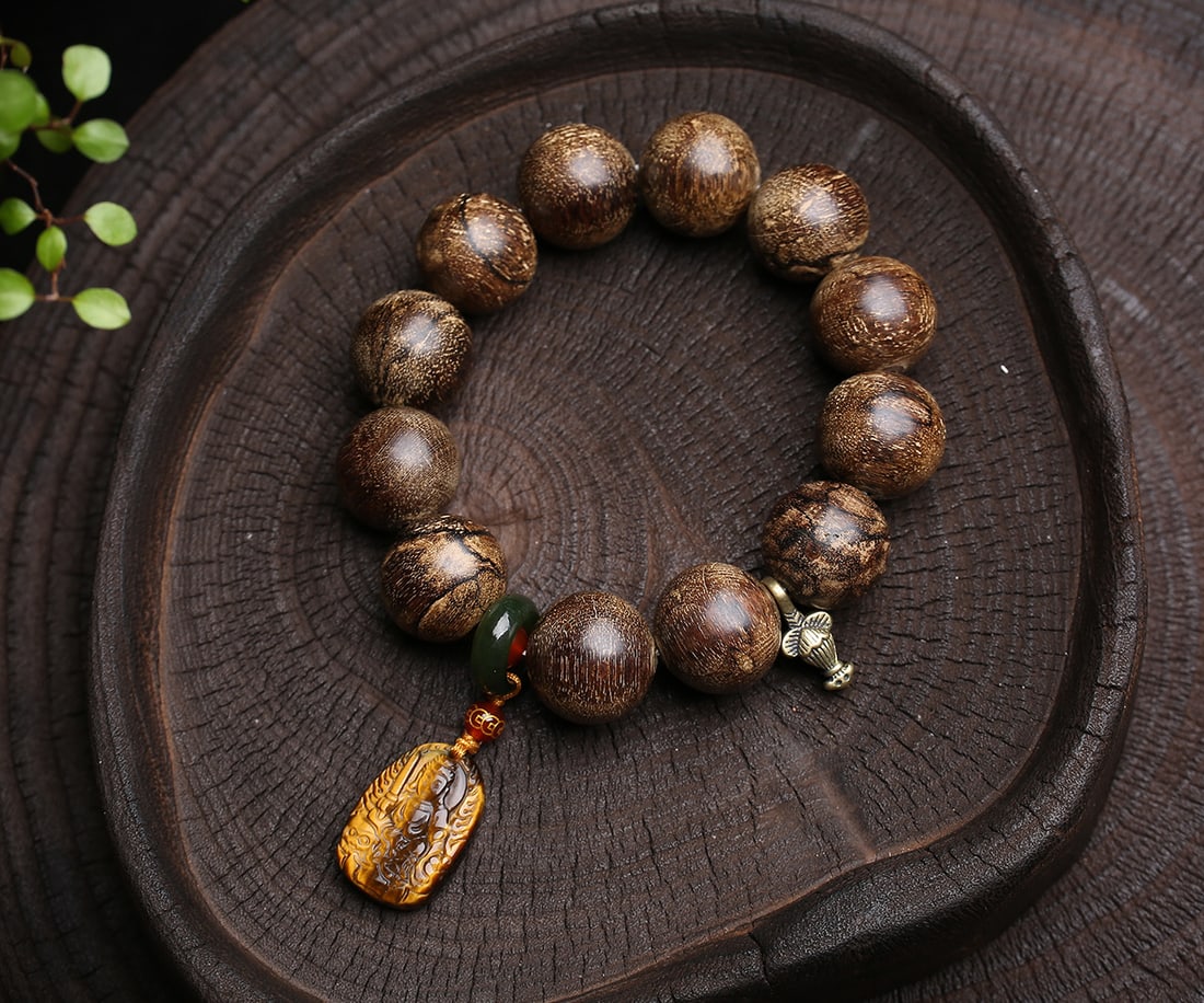 Bodhisattva Chess Agarwood Bead Bracelet - 2