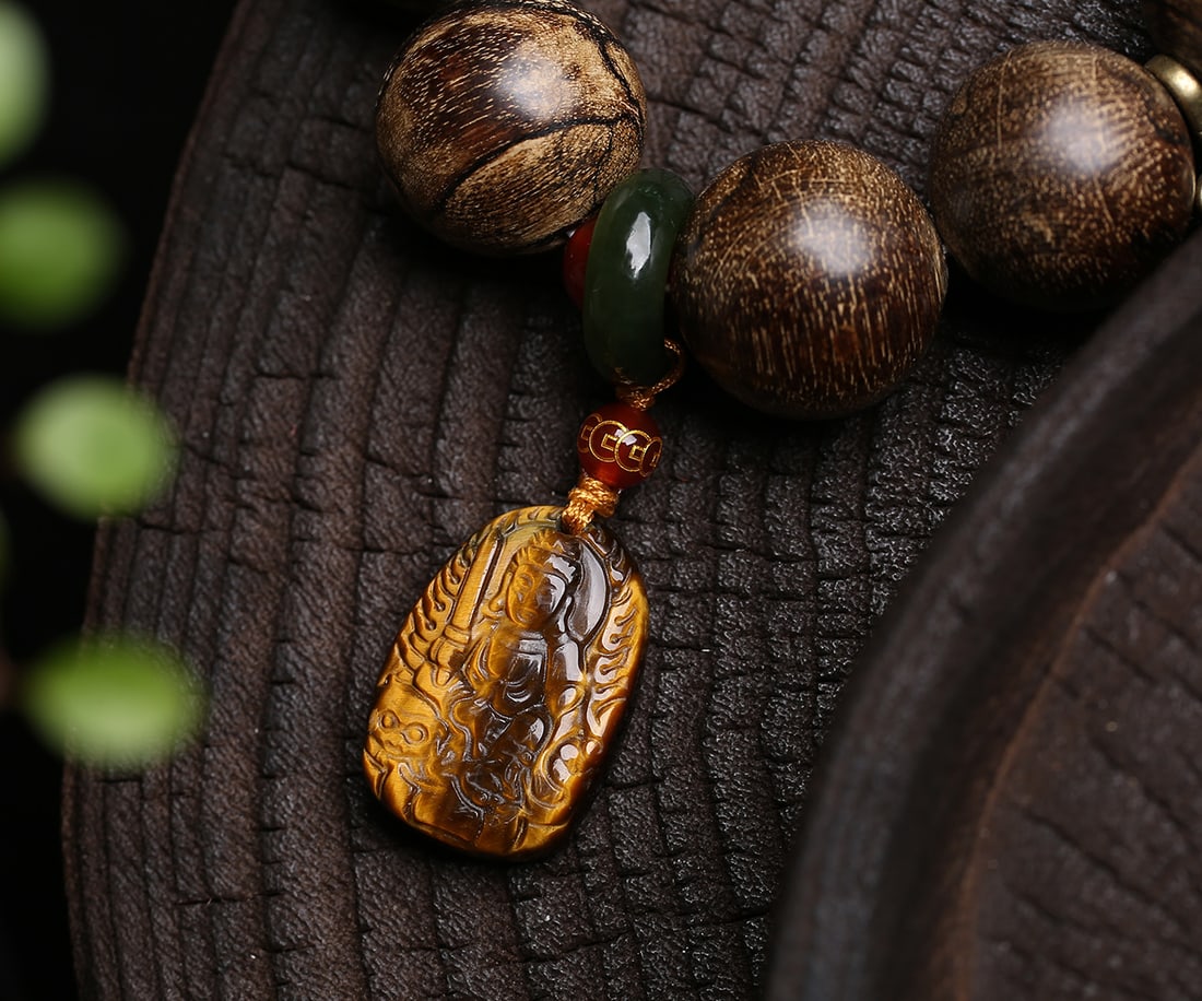 Bodhisattva Chess Agarwood Bead Bracelet - 3