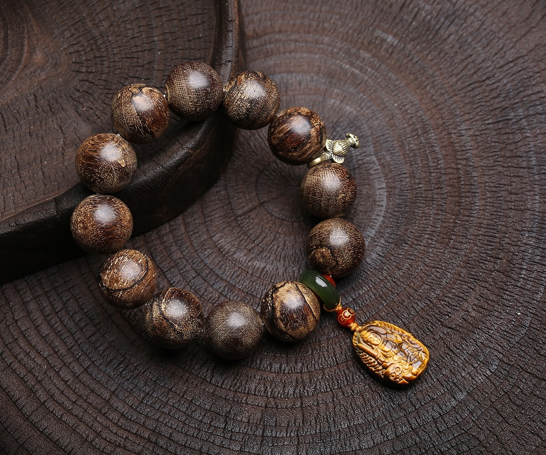 Bodhisattva Chess Agarwood Bead Bracelet - 6