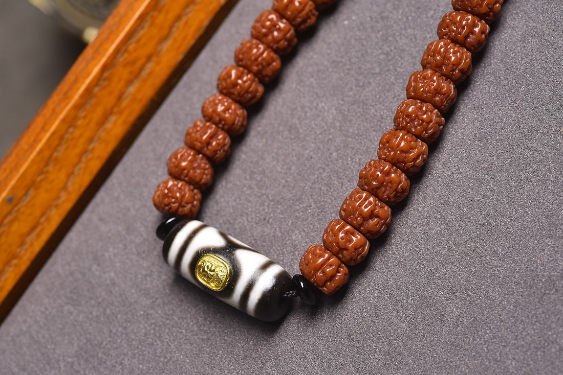 108 Beads of Small Sacred Rudraksha Mala Bracelet - 5