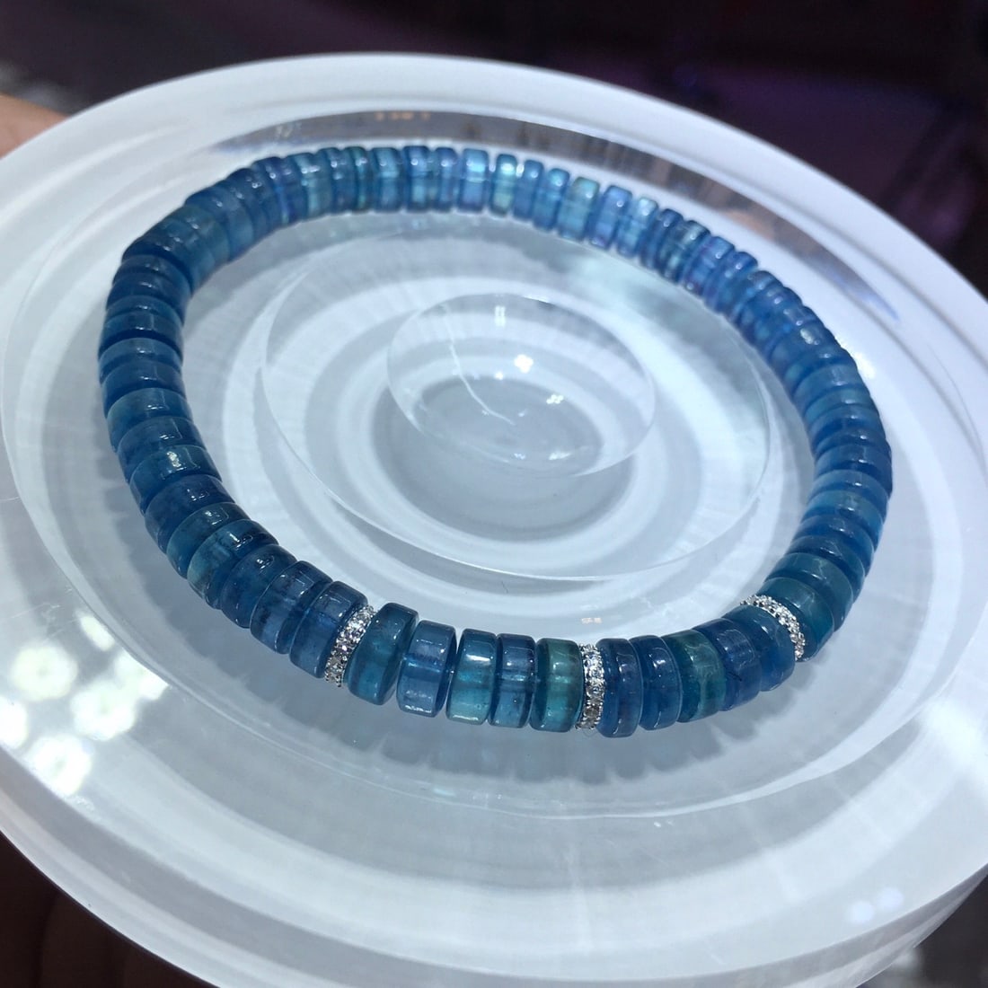 Aquamarine Straight Cut Bracelet - 4