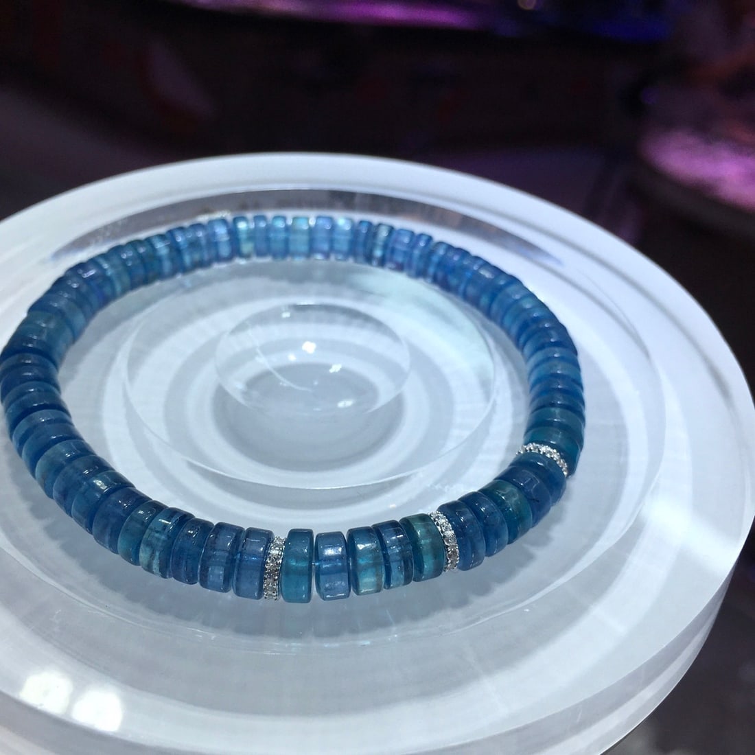 Aquamarine Straight Cut Bracelet - 5