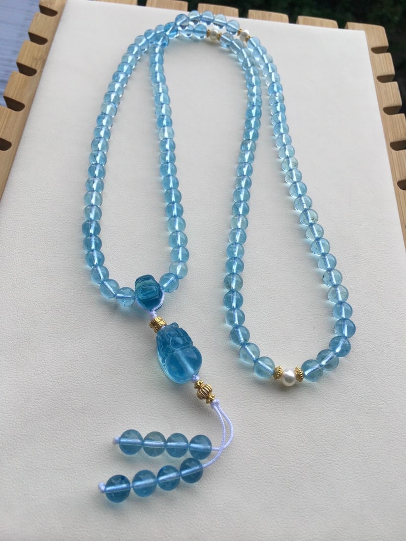 108 Bead Lapis Lazuli Prayer Beads Bracelet - 3