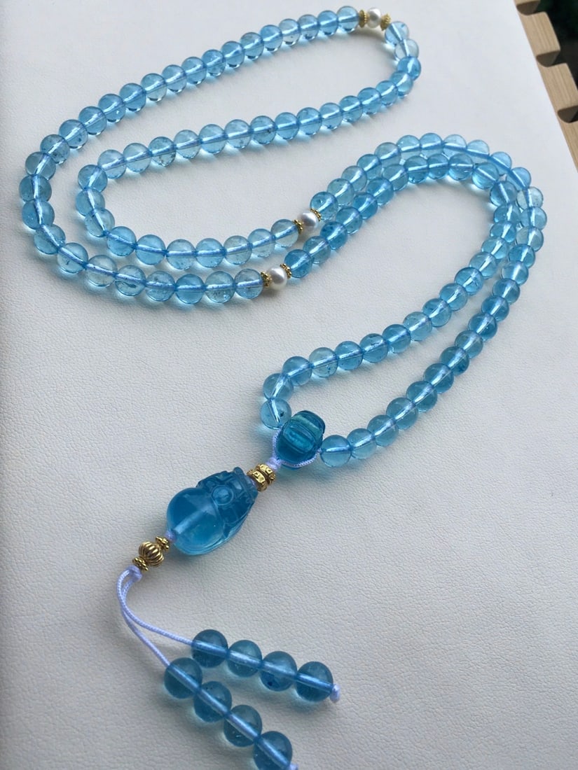 108 Bead Lapis Lazuli Prayer Beads Bracelet - 6