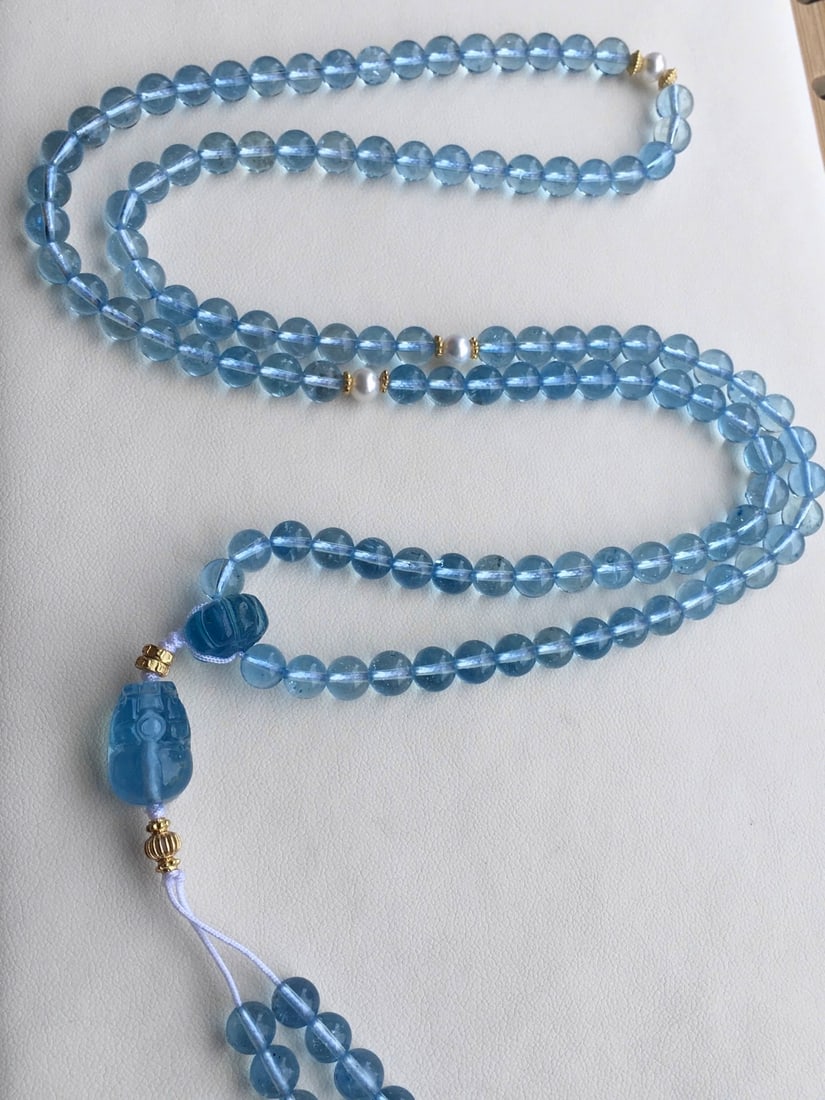 108 Bead Lapis Lazuli Prayer Beads Bracelet - 7