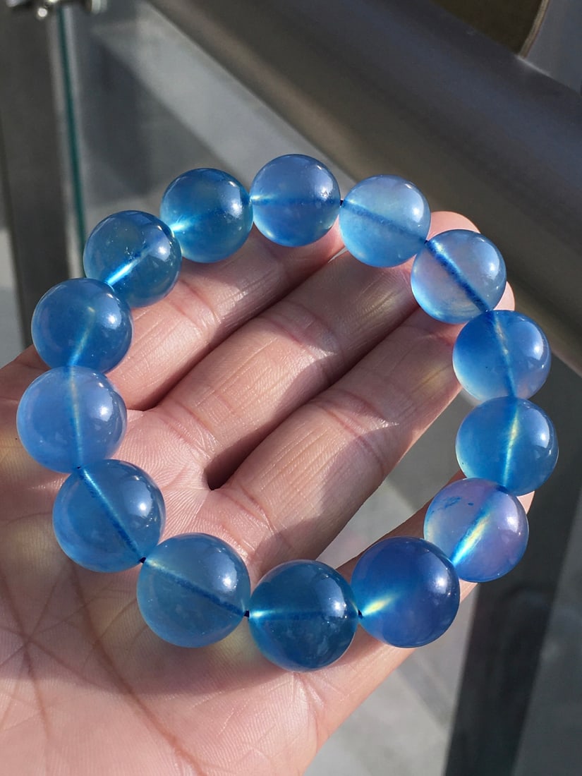 Sapphire Ball Bead Bracelet - 9