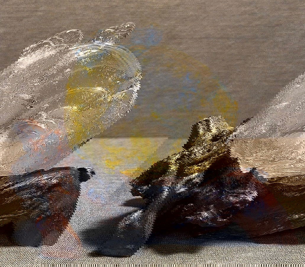 Natural Yellow Glaze Flower Crystal Zen Decorative Piece - 4