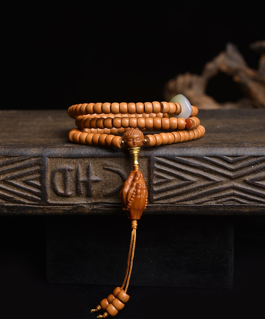 6mm Olive Pit Beaded Bracelet - 3