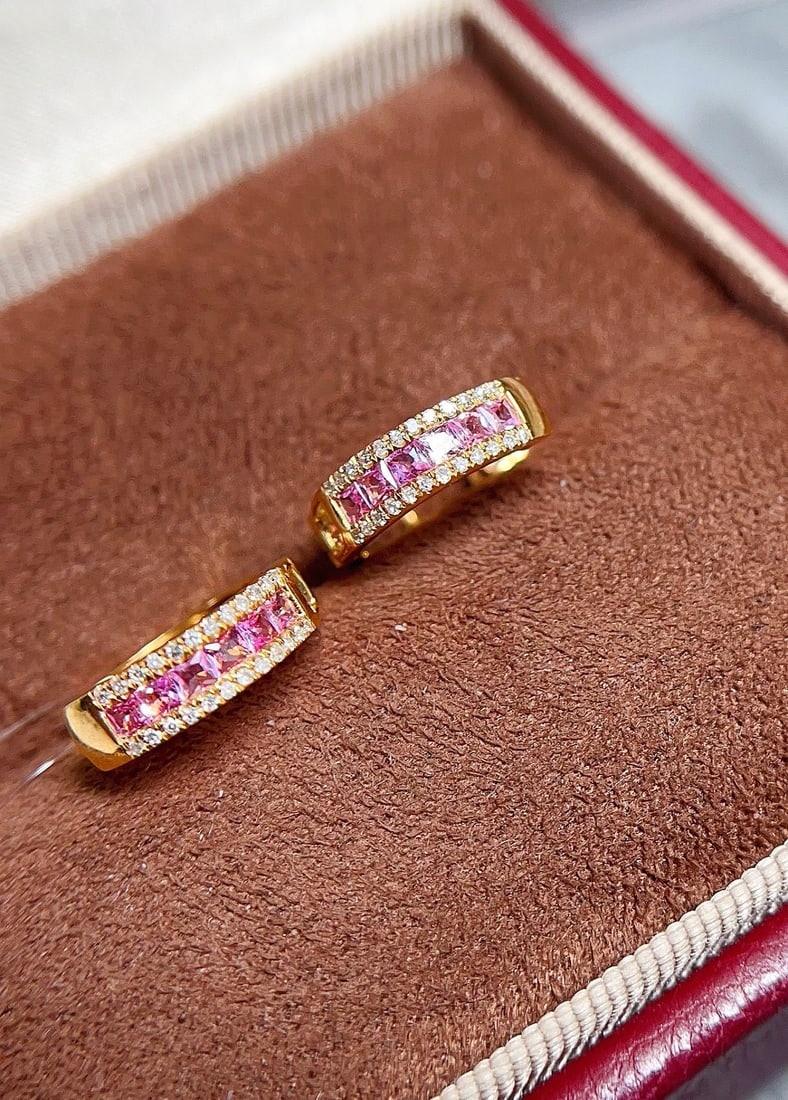 18K Gold Sapphire Ear Clips - 2