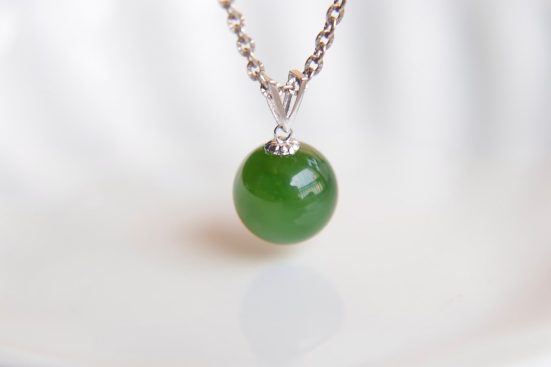 18K Gold Jade Pendant - 6
