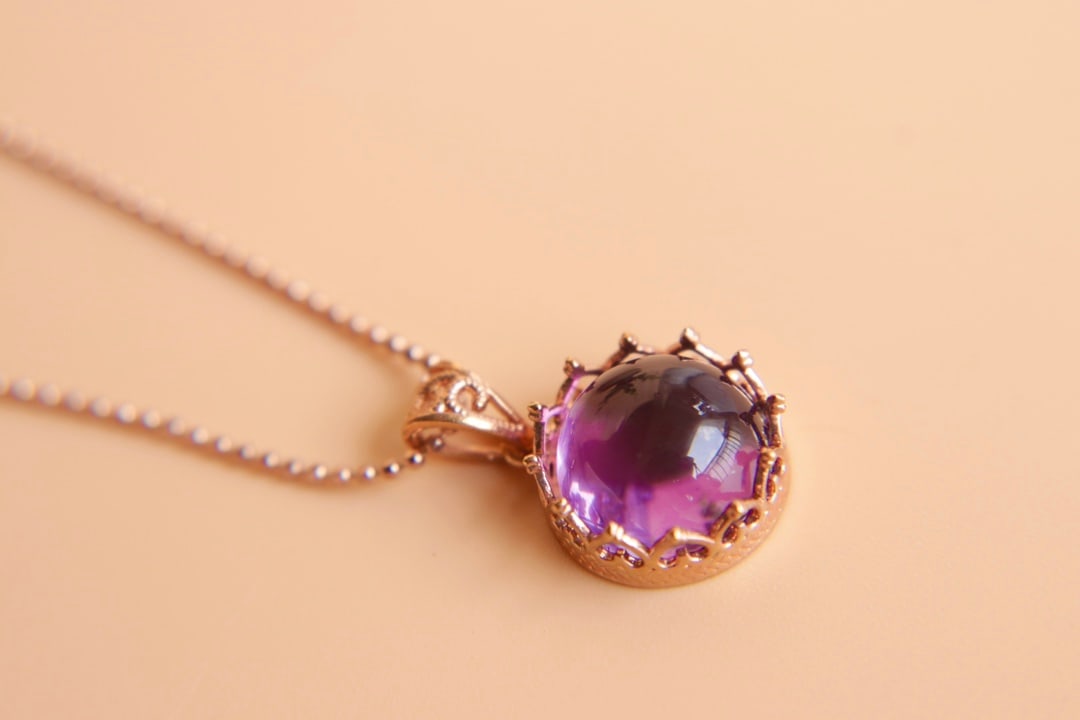 18K Gold Amethyst Pendant - 6