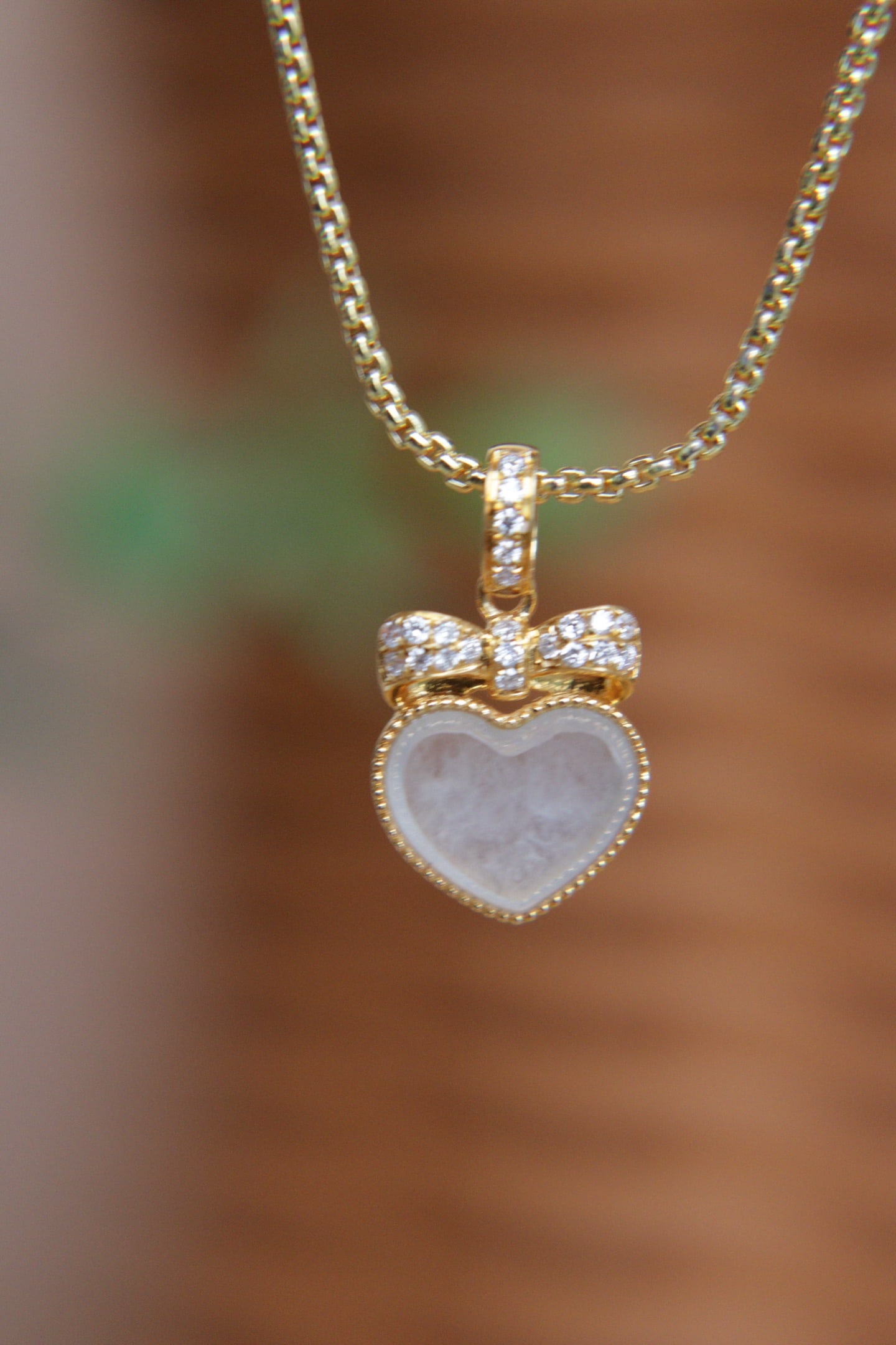 18K Gold Inlaid South African Diamond Natural Ice Jadeite Pendant - 4